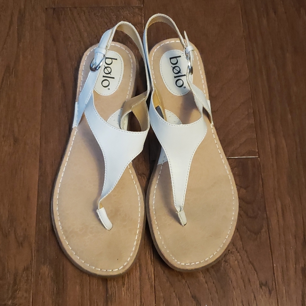 White sandals